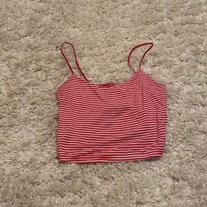 Red and white tank top from pacsun